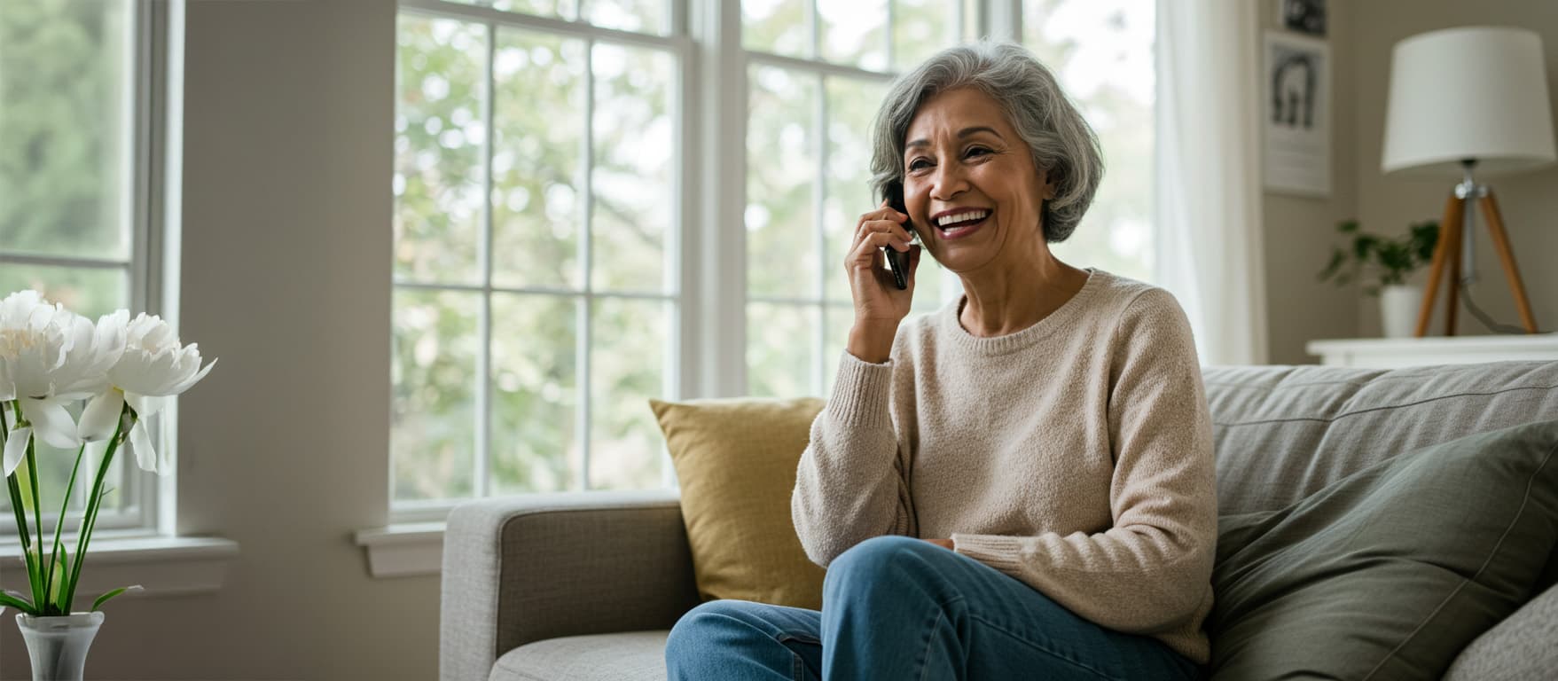 Woman on phone