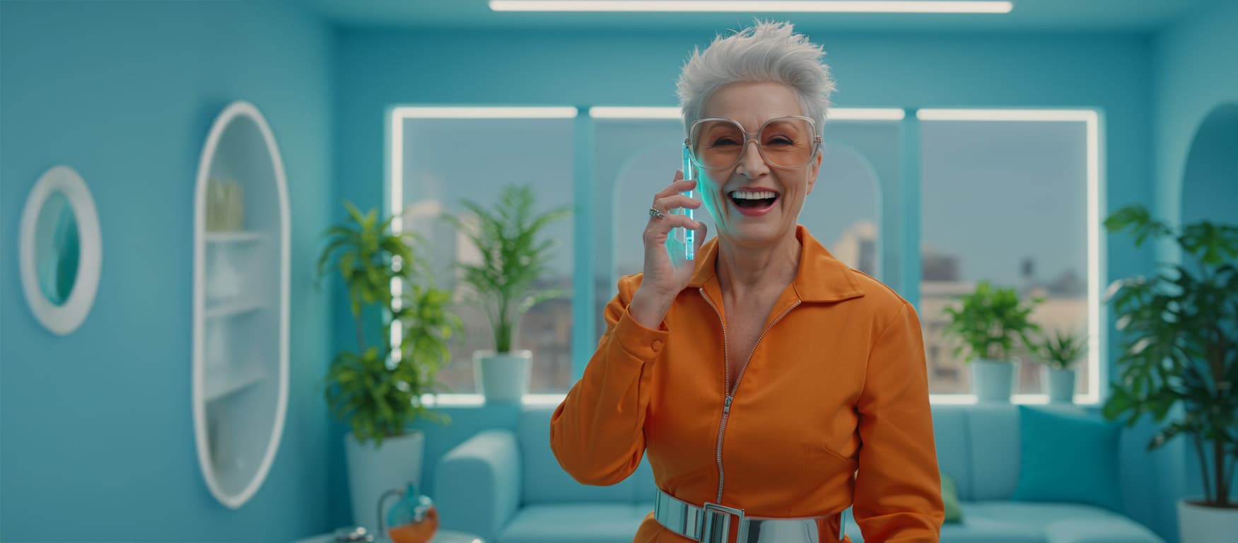 Woman on phone